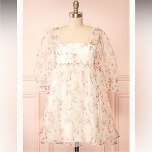 Boutique 1861 Astoria floral organza babydoll dress, NWT, medium